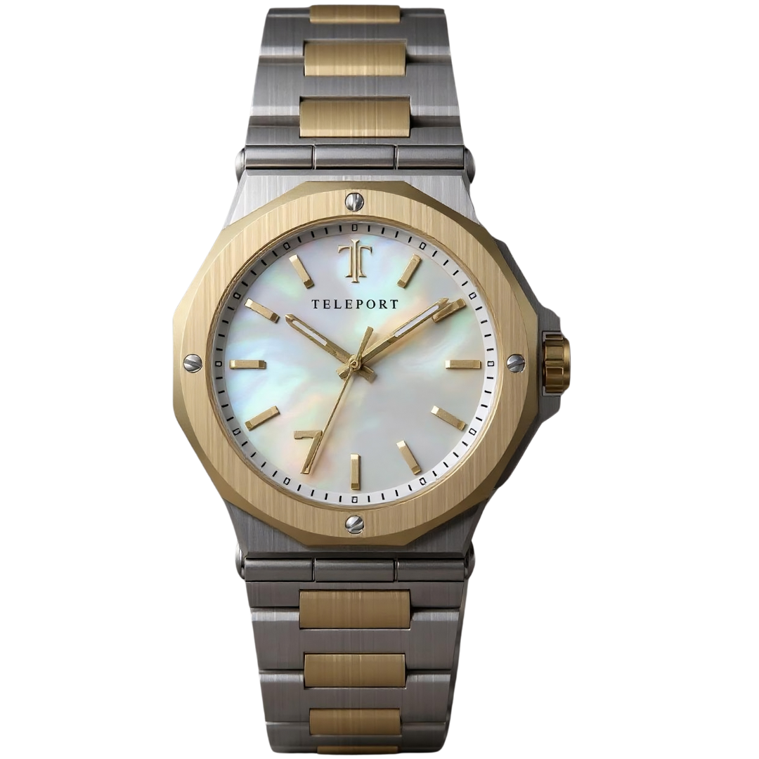 Metal - Women's Silver & Gold Pearl – Teleport Watches