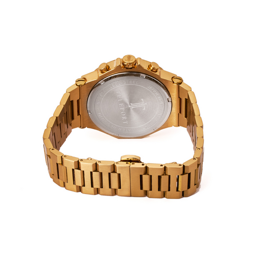 Teleport Watches | Men's Black & Gold Metal Watch
