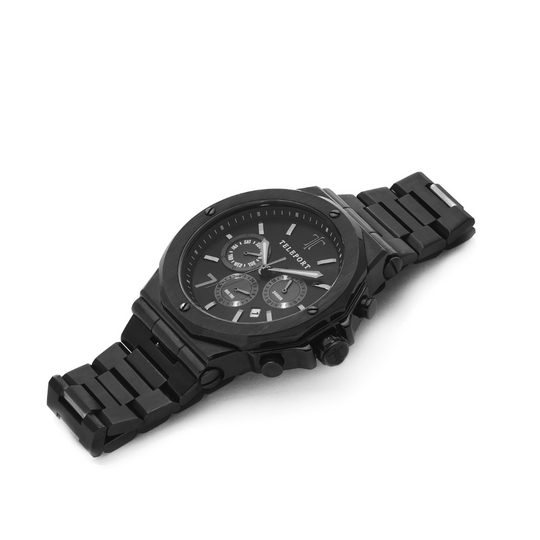 Teleport Watches | Men's Jet Black Metal Watch